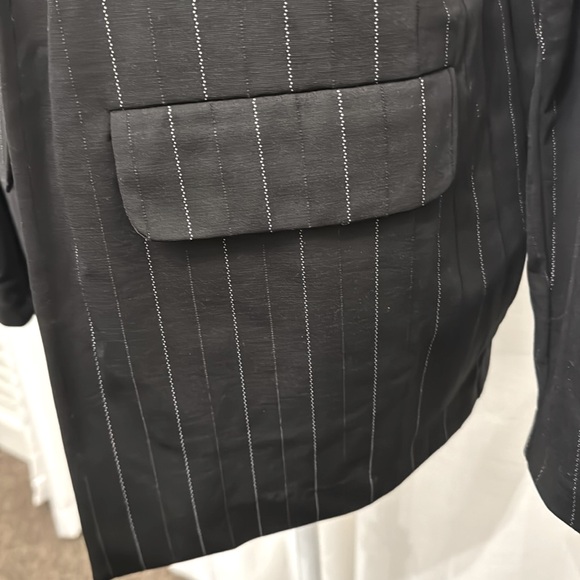 Liverpool black with white stripe boyfriend blazer size large - Picture 3 of 6